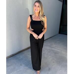 Hamilton Side Cut Out Wide Leg Jumpsuit Large